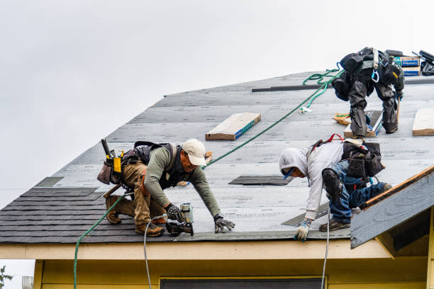 Professional Gutter Installation technician working in Agawam, MA